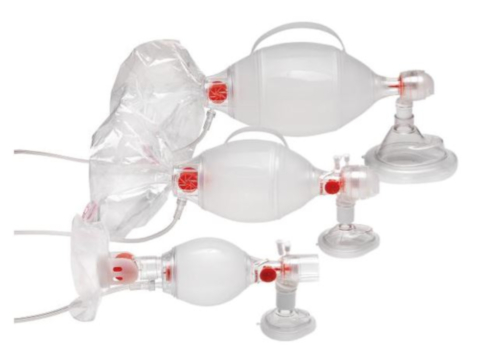 Resucitador Ambu SPUR II adulto con máscara facial talla #5 y # 6