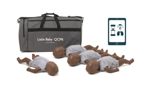 PACK de 4 Maniquíes Little Baby QCPR de Laerdal (Piel oscura)