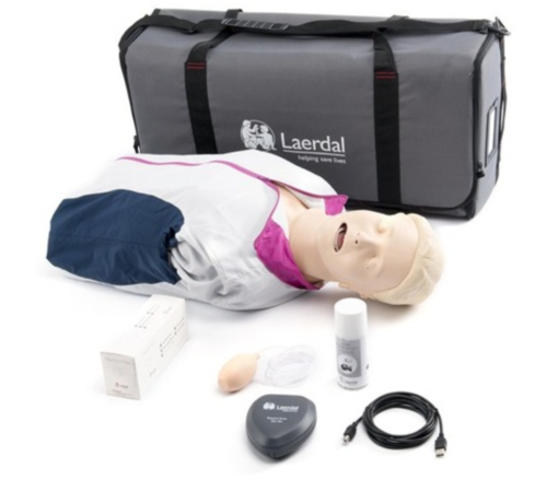 Laerdal Resusci Anne QCPR con cabezal de vía aérea, torso y bolsa - 8668