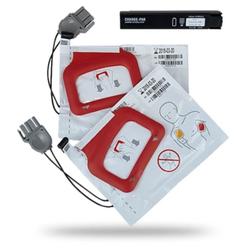 Physio-Control CHARGE-PAK Quickpak Batería de carga y dos juegos de electrodos adultos - 5252