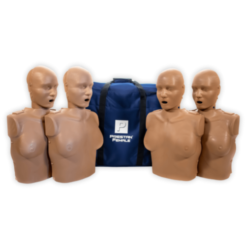 Paquete de 4 torsos de entrenamiento de RCP femenino Prestan Professional (oscuro)  