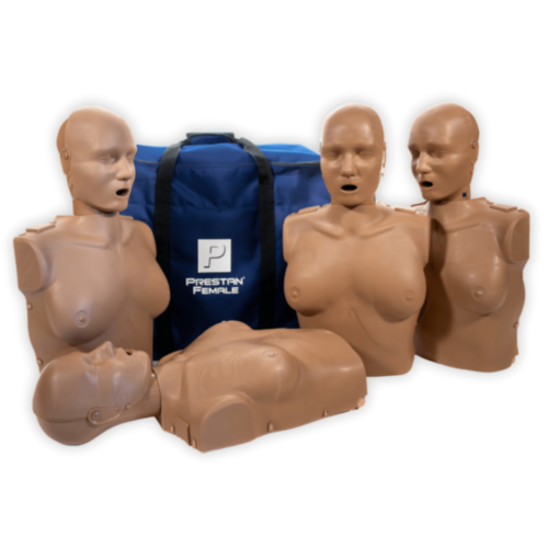 Paquete de 4 torsos de entrenamiento de RCP femenino Prestan Professional (oscuro)   - 12536