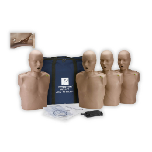 Maniquí Prestan Subluxación mandibular CPR Pack de 4 (piel oscura) 