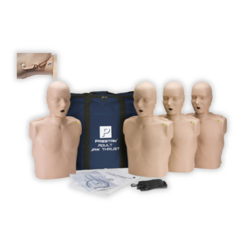 Pack de 4 maniquíes de RCP Prestan Subluxación Mandibular (color claro) 
