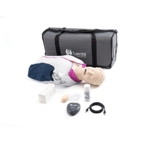 Laerdal Resusci Anne QCPR con cabezal de vía aérea, torso y bolsa - 9587