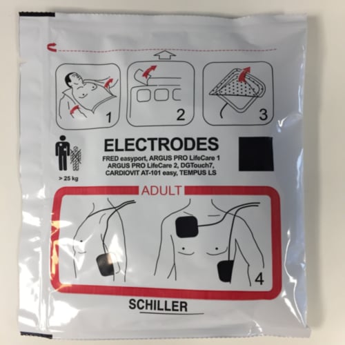 Electrodos Schiller FRED easyport, no preconectados